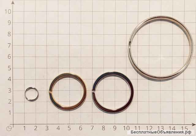 Спиральные кольца для ключей и брелоков, кольца-карабины, полукольца и кольца на нагрузку