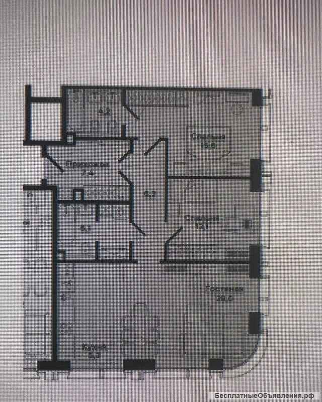 Сдам апартамент 84.4 кв.м. в аренду под офис в Москве.