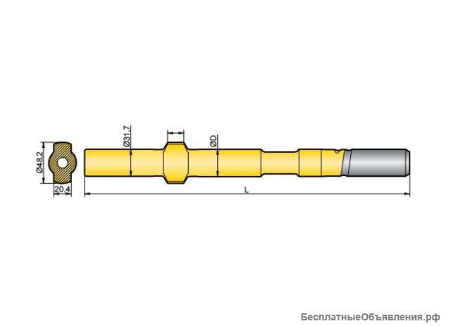 Хвостовик аналог Krupp HB 51