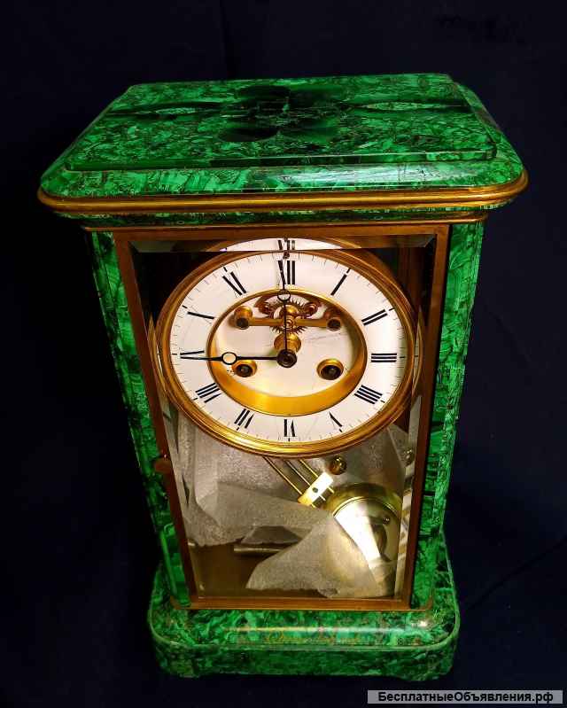 Часы настольные 19 в. Малахит