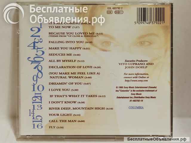 CD диск Celine Dion - Falling Into You 1996. Стародел.