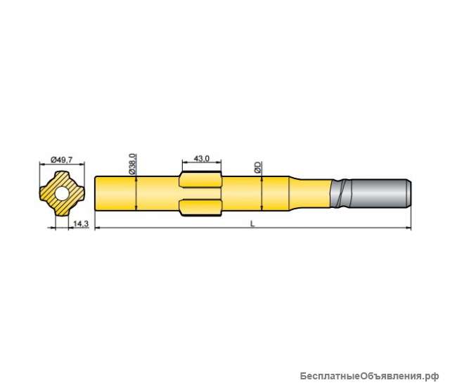 Хвостовик аналог Ingersoll Rand YD 90 M