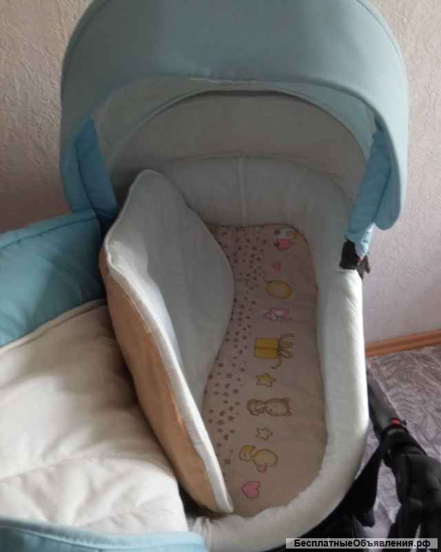 Голубая коляска Тutis 2 в 1