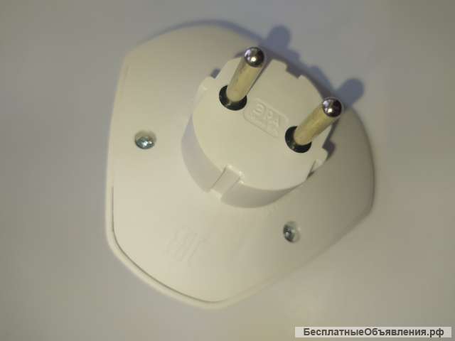 Тройник 220В на 3 гнезда Эра (сетевой разветвитель)