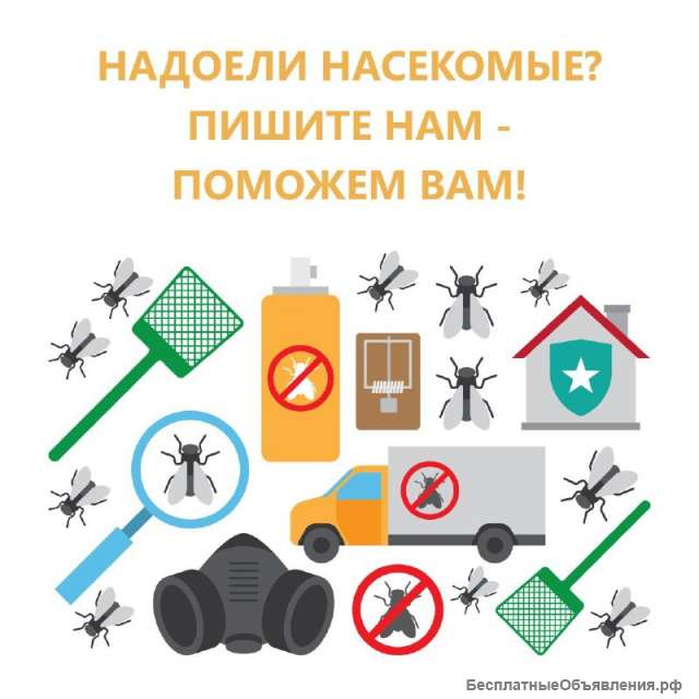 Дезинсекция, уничтожение клопов, тараканов, блох