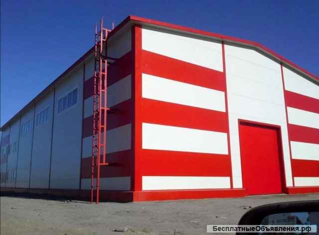 Быстровозводимые ангары, склады из сэндвич панелей