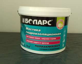 Мастика гидроизоляционная "Боларс", ведро10 кг