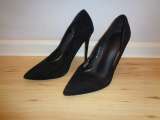 Размер 40 замшевые черные женские туфли