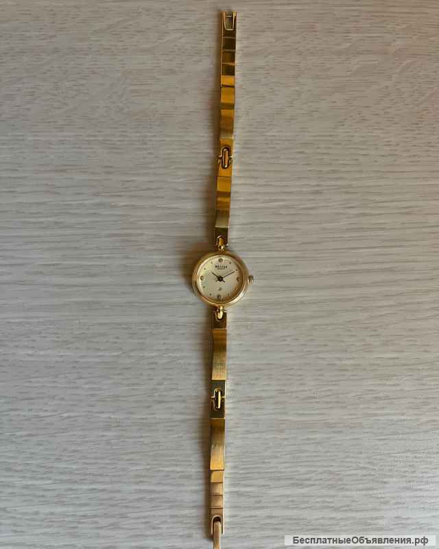 Женские часы (швейцария). Позолота.