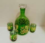 Графин с 3 рюмками Bohemia Crystal редкий