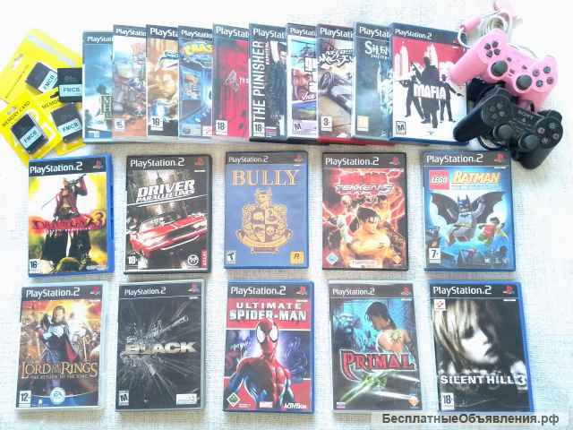 Игры Sony PS2, диски ps2