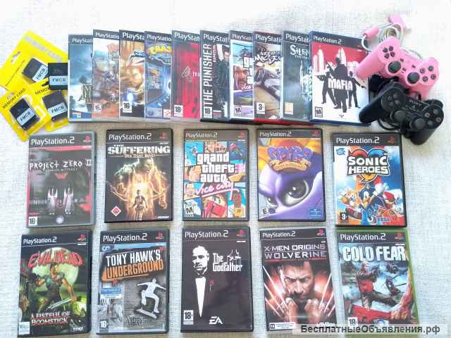 Игры Sony PS2, диски ps2