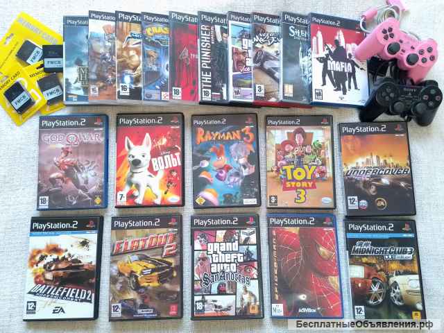 Игры Sony PS2, диски ps2