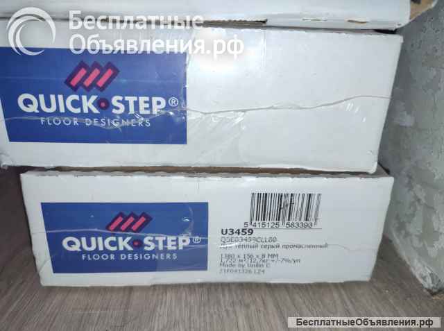 Ламинат Quick Step Eligna U3459 Дуб теплый серый промасленный 1380х156х8 мм