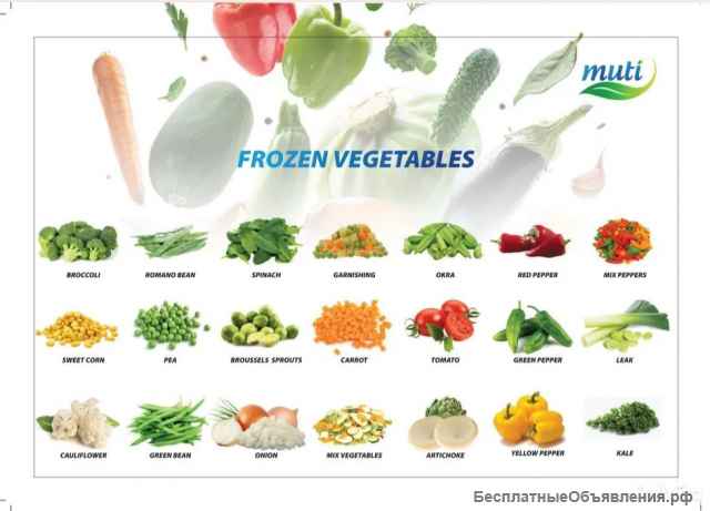 Замороженные овощи/ фрукты/ ягоды/ картофель фри