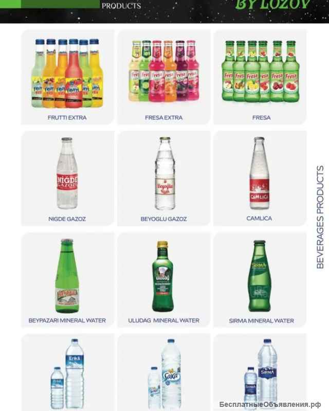 Соки, нектары, газированные напитки оптом. Стамбул