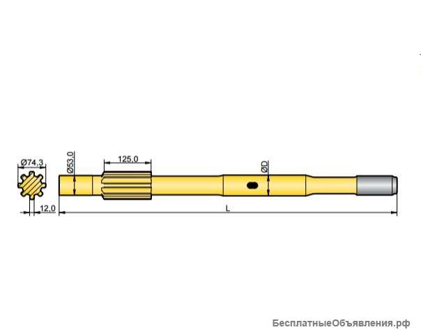 Хвостовик аналог Ingersoll YH 110 VRP, Y 135 RP