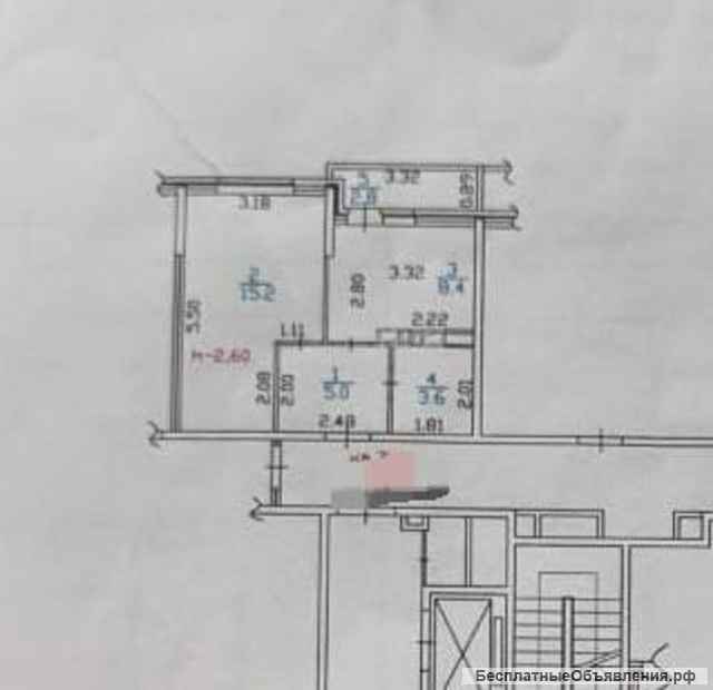 1 к.кв. 35 м2 6/17 эт Героев-Разведчиков