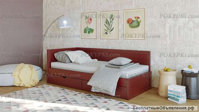 КРОВАТЬ УГЛОВАЯ «ЛУНАРА» с доставкой