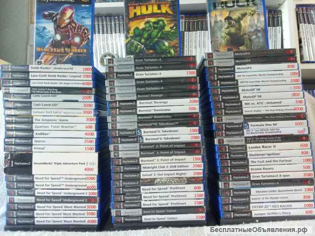 Игры Sony PS2 оригинал