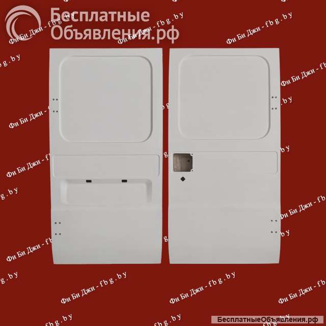 Двери задние Пежо Боксер (низкие) (1996-2006 г.в.), из стеклопластика