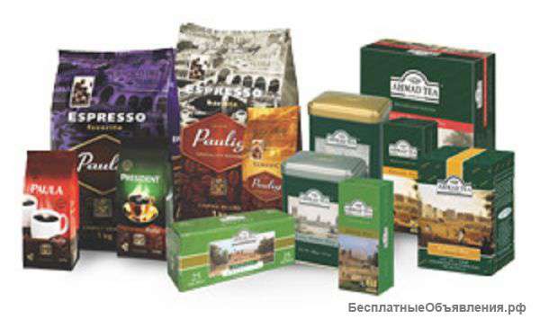 Чай, кофе оптом, от 3 коробок, бесплатная доставка