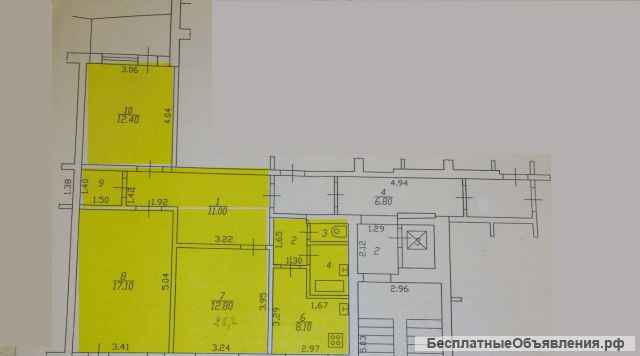 3-комнатная квартира 70м2