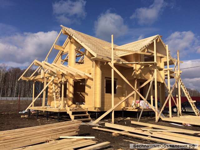 Строительство дома (древесина)-полный цикл-Москва и область
