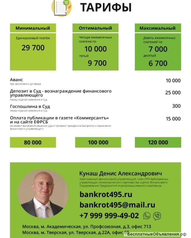 Списание всех долгов