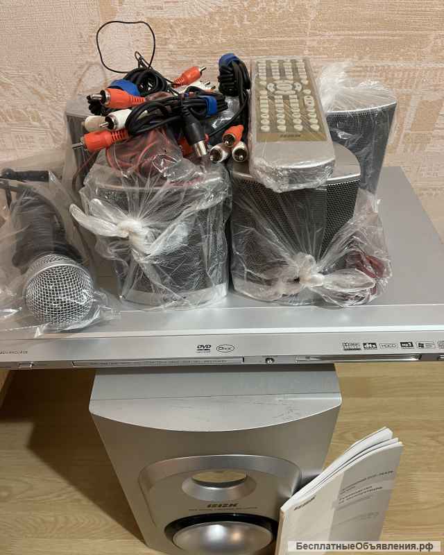 Новый домашний DVD-театр ВВК DK 1005S 250 ватт вых. мощности звука.