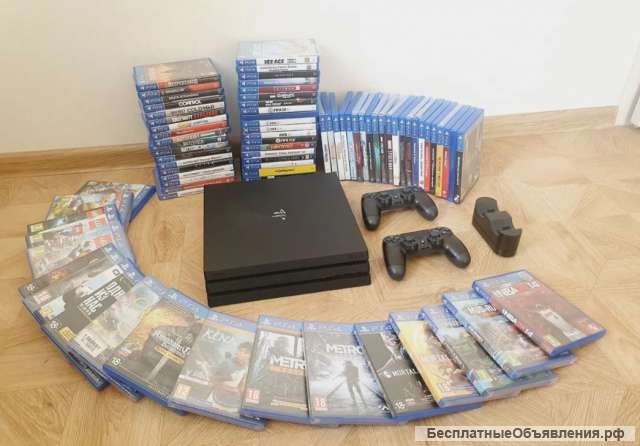 Sony playstation 4 pro + 92 игры