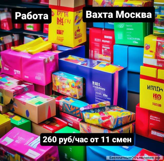 Упаковщик Москва вахта гибкий график
