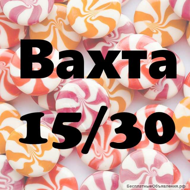 Упаковщик конфет Вахта 15/30 В МОСКВЕ С ПИТАНИЕМ