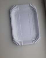 Прямоугольные тарелочки, подложки ламинированные белые