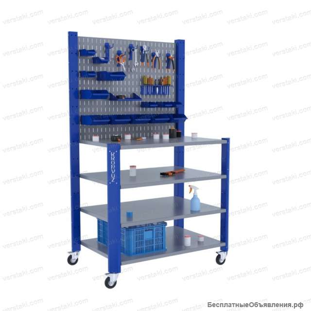 Стеллаж металлический средний KronVuz CT H4 12519(10)-S2-K