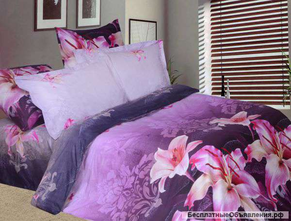 Постельное белье 1,5 сп. сатин (Иваново) новое