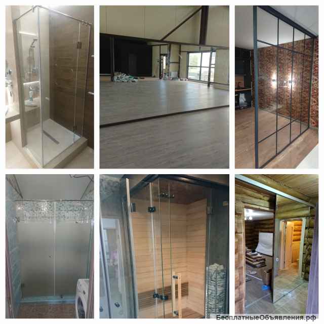 Монтаж стеклянных конструкций