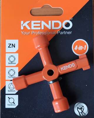 Универсальный ключ для электрошкафов и радиаторов Kendo 4 в 1
