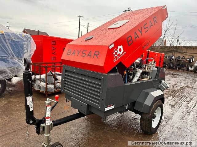 Дизельный компрессор BAYSAR DS185-7 на шасси