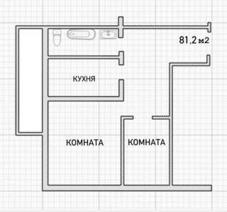 2-комнатная квартира 81.2 кв.м. на ул. Мусы Джалиля 48