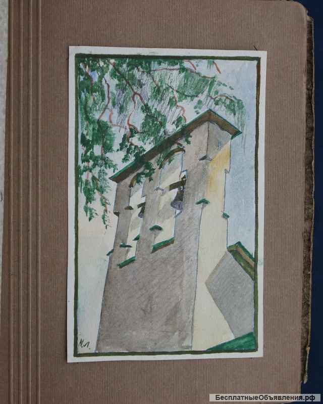 Художники псковского объединения: Ларионов, И., Назимова, Т., Рыбчевский, А., Тихвинский, Е. 1923 г