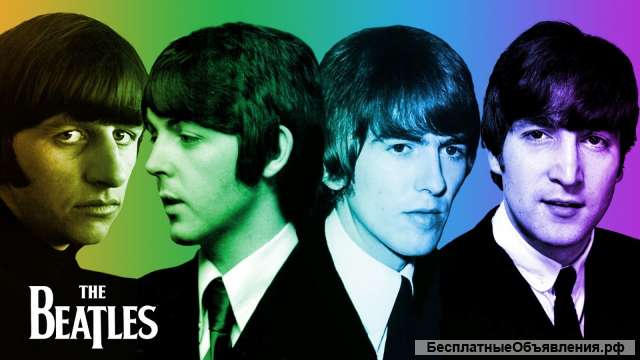 Майка с бомбическим рисунком битлов р.54