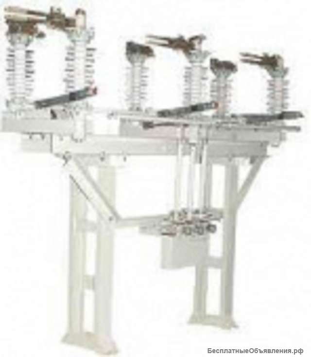 Разъединитель трехполюсной РГПЗ СЭЩ-2-II-35/1000 УХЛ1 на раме, с приводом ПД-СЭЩ-20-9