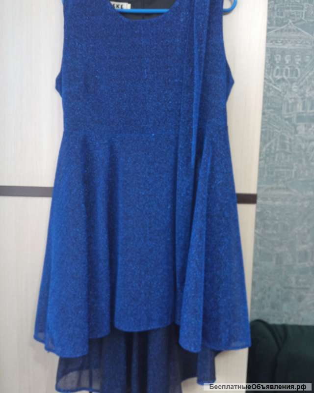Платье бальное синее