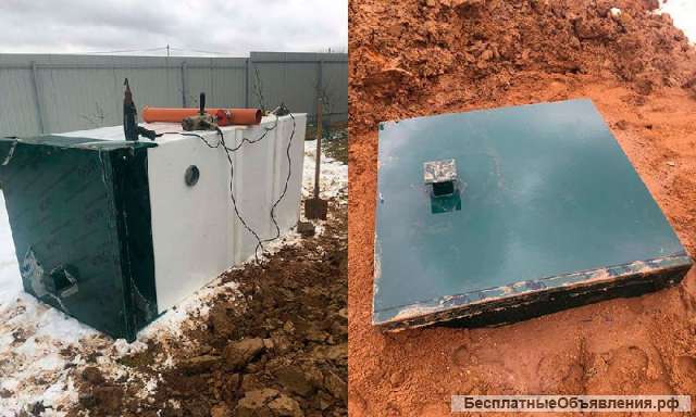 Зимний монтаж септика - Юнилос, Итал Био, Топас, Эко-Гранд