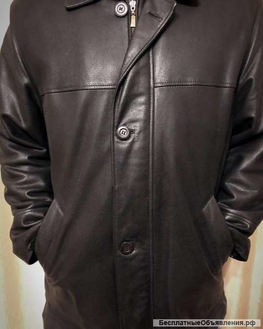 Крутая стильная куртка из свиной кожи р.54