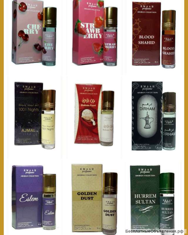Масляные духи парфюмерия Оптом Arabian RED ROSE Emaar 6 мл