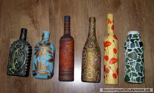 Бутылки декорированные