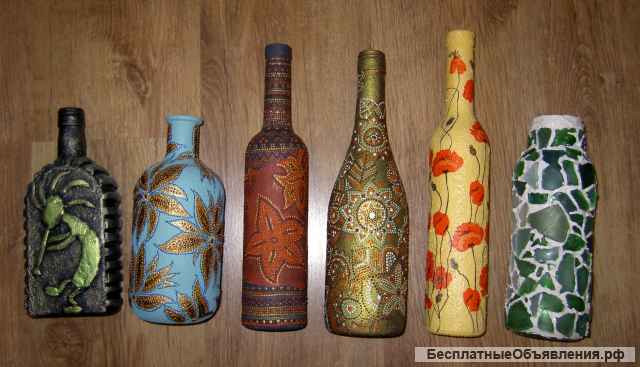 Бутылки декорированные
