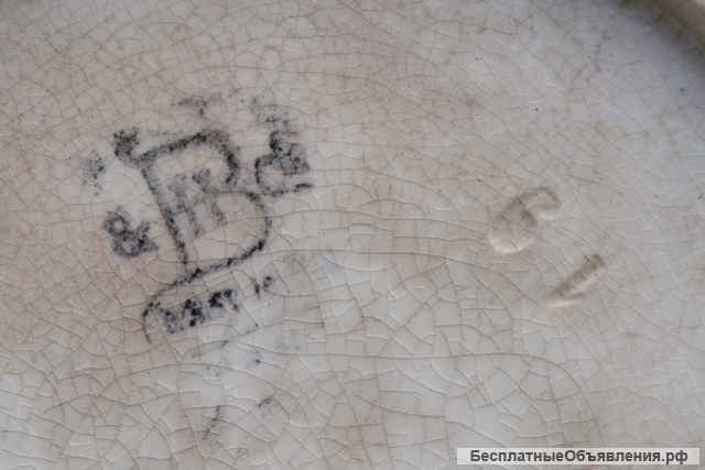 Старинная декоративная тарелка с изображением российского Императора Николая II. Конец XIX века.